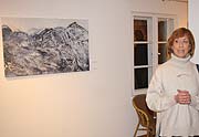 Ute Bauer-Schröter im Zum Beinhofer  in der Schokoladenmanufaktur  @ „Kunst-Wochenende auf dem Lande“ - Präsentation der Kunstwirte 2020 im Hotel Alpenhof und weiteren Lokalitäten in Murnau am 07.03.2020 (©Foto: Martin Schmitz)